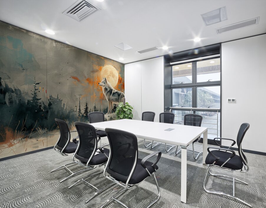 An enchanting glimpse of a lone wolf standing a 4 1717906512.849 Wall Printing