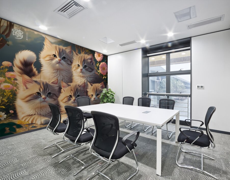 a stunning and serene illustration of young fluff Wall Printing