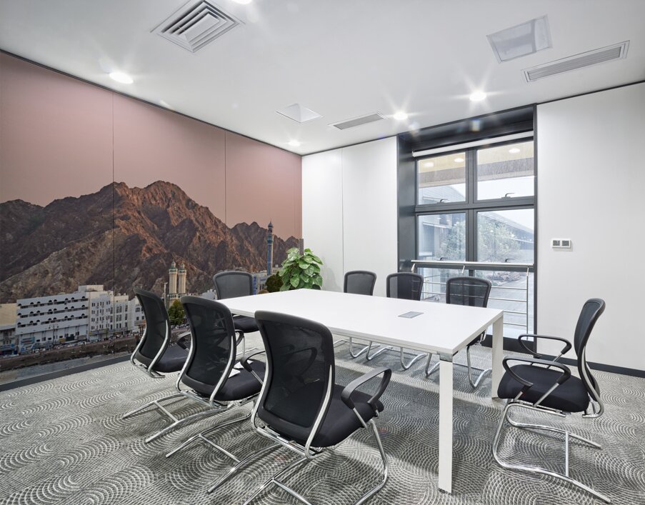 Oman. Muscat. Cityscape at sunset Wall Printing