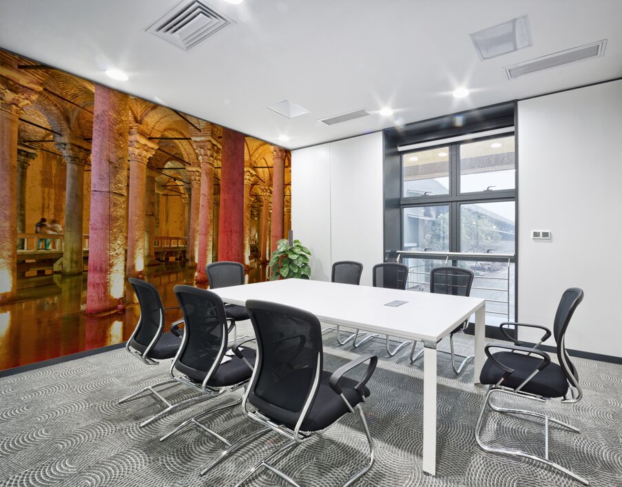 Istanbul Turkey. Basilica Cistern Wall Printing