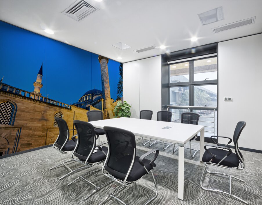 Istanbul Turkey. Süleymaniye Mosque at sunset Wall Printing