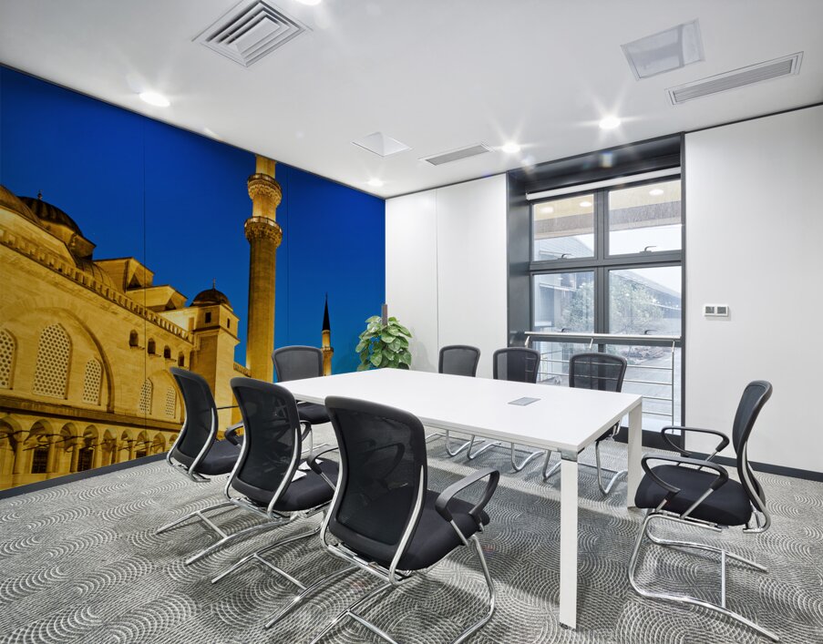 Istanbul Turkey. Süleymaniye Mosque at sunset Wall Printing