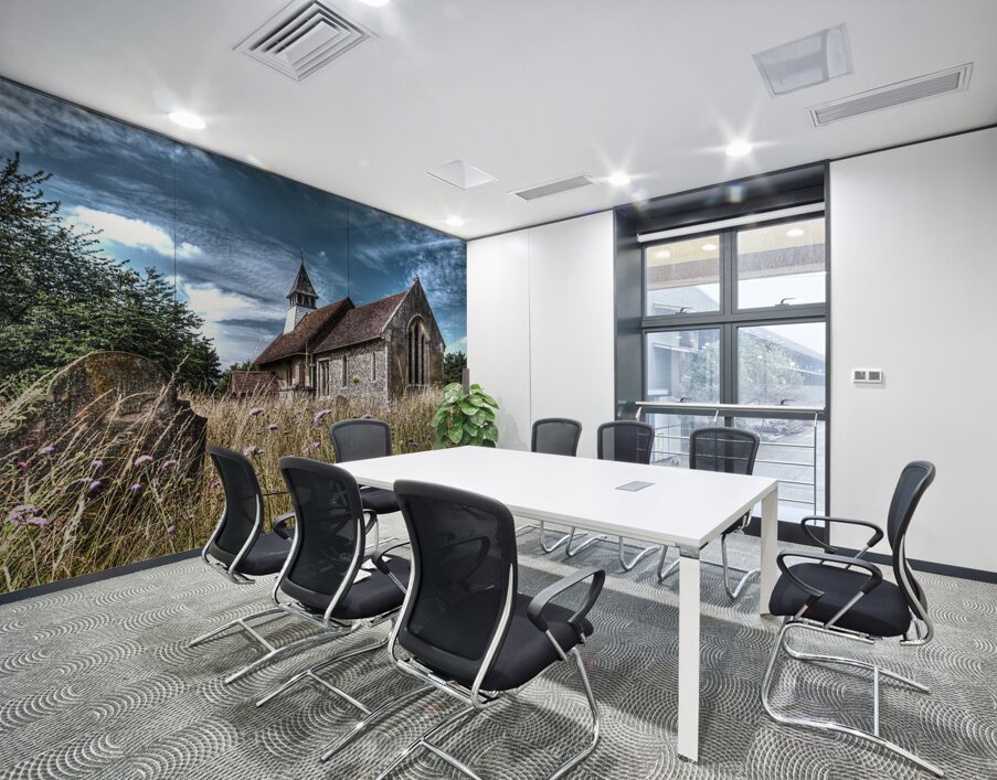 Abandoned Grave In The Churchyard Wall Printing