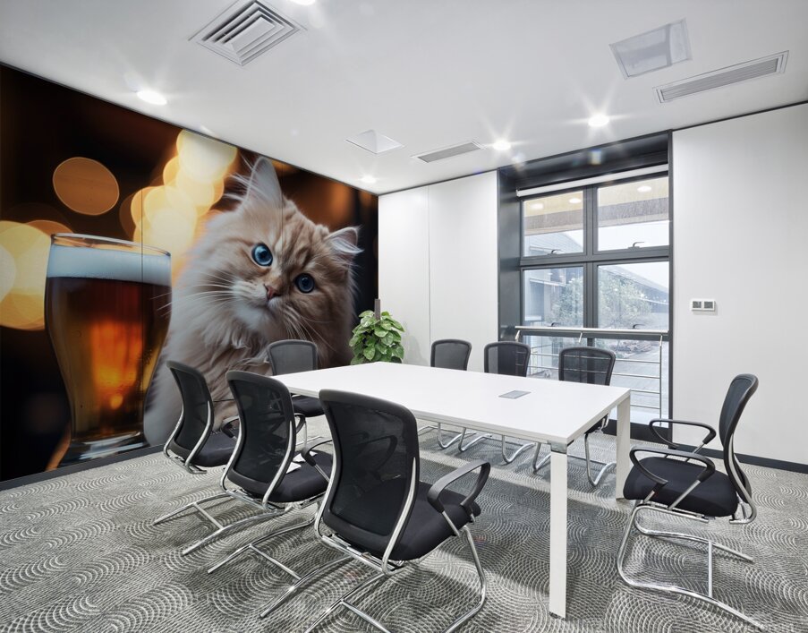 beer cat at the pub 4 4k Wall Printing