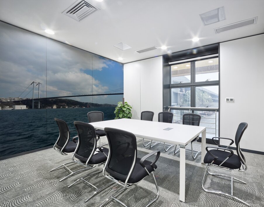 A Beautiful view of the suspension bridge over the Sea of ​​Marmara and the Bosphorus Strait Wall Printing