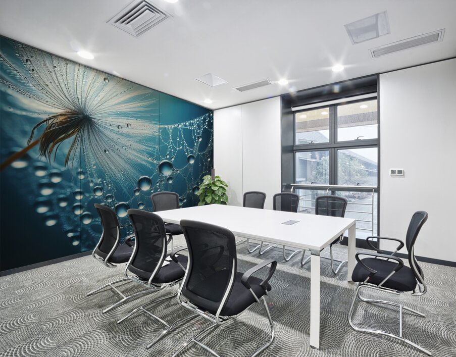 120 Water drops rain dew close up macro to seed d Wall Printing