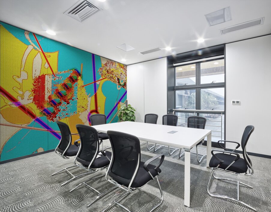 Inner Workings of a Happy Heart Wall Printing