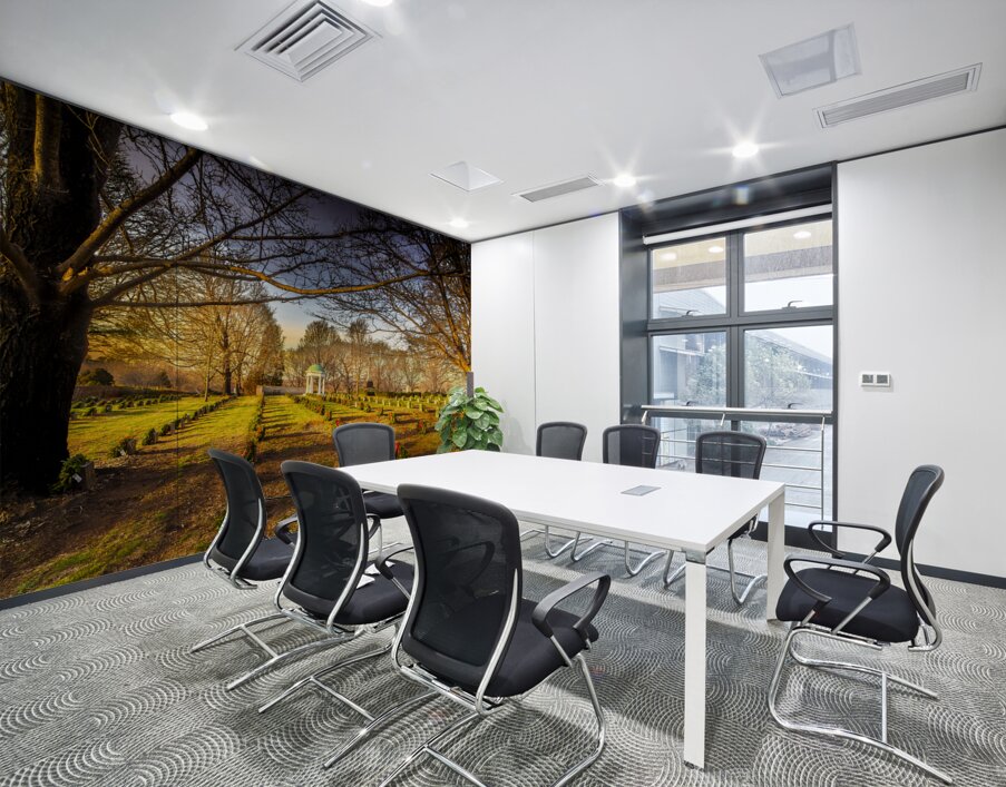 Old City Civil War Cemetery Christmas Wreaths Wall Printing