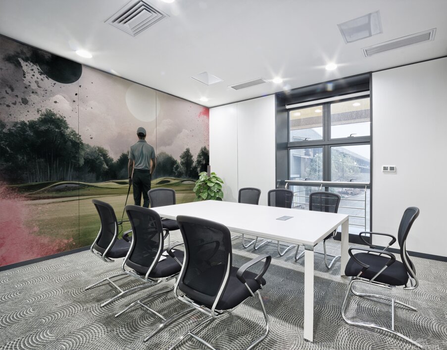 Ethereal Day on the Green Wall Printing