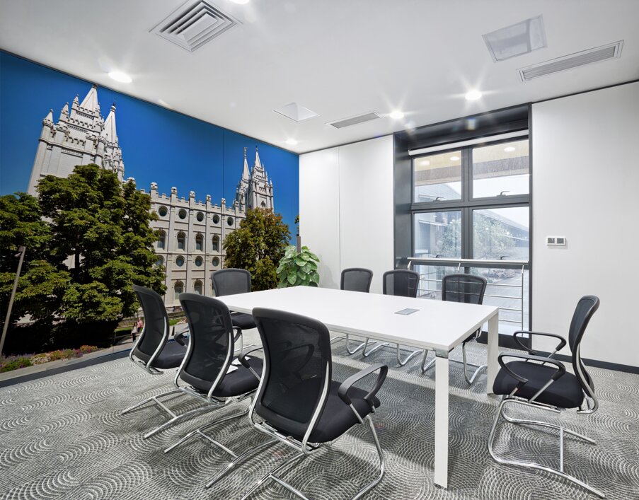 Salt Lake Mormon Temple. Salt Lake City Utah USA Wall Printing