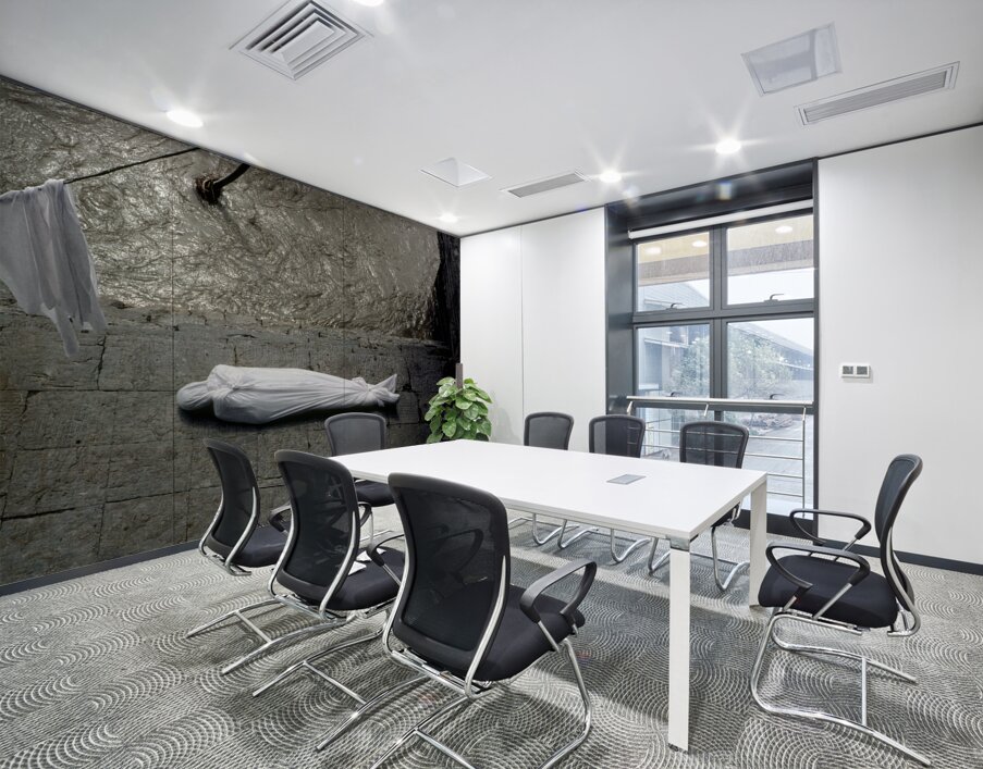 Nepal. Kathmandu. Cremation in Pashupatinath Wall Printing