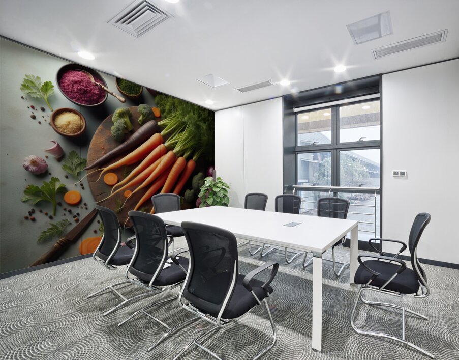 293 Assorted carrots arranged on the table studio Wall Printing