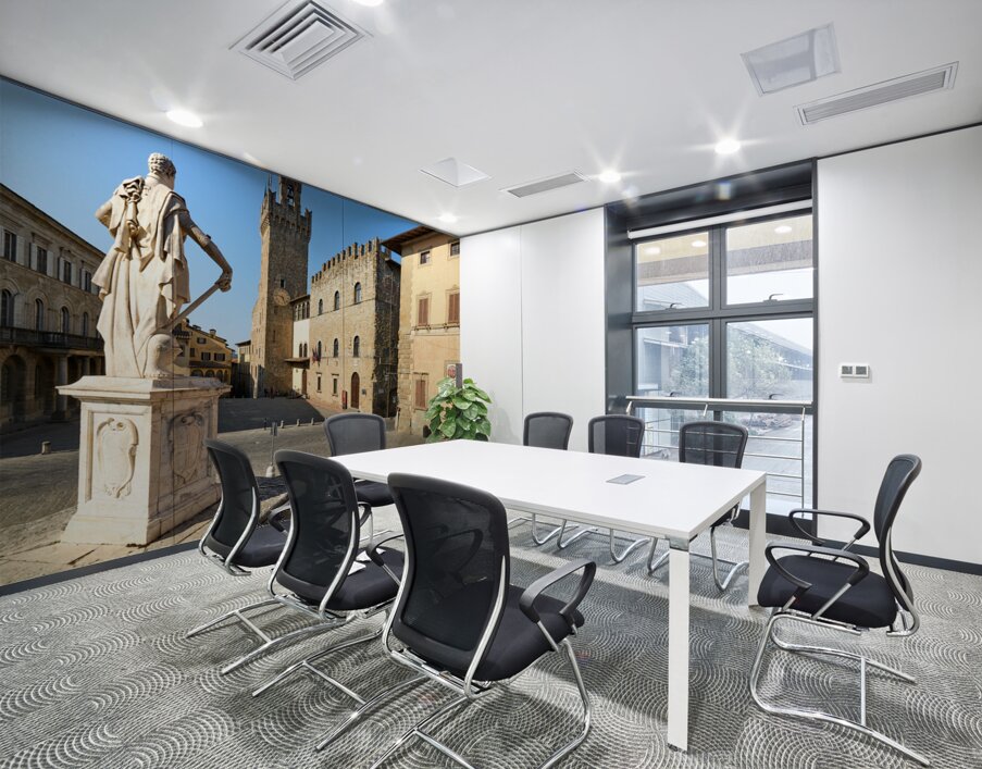 Arezzo Tuscany Italy. Palazzo dei Priori Communal Palace Wall Printing