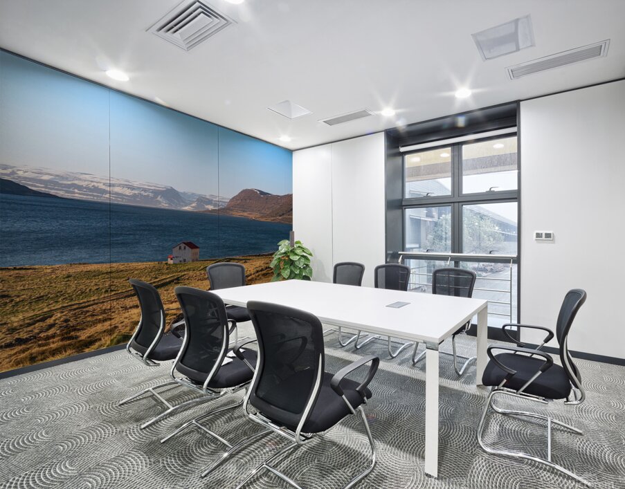 Lonely house in northern Iceland with wild nature Wall Printing