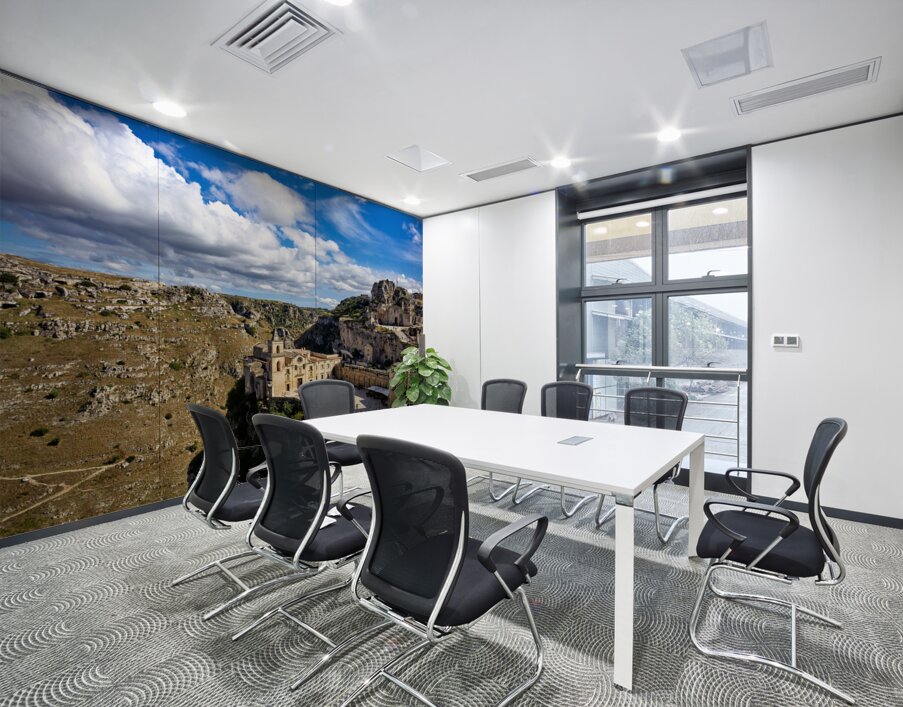 Matera Basilicata Italy. Saint Peter Caveoso Church Wall Printing