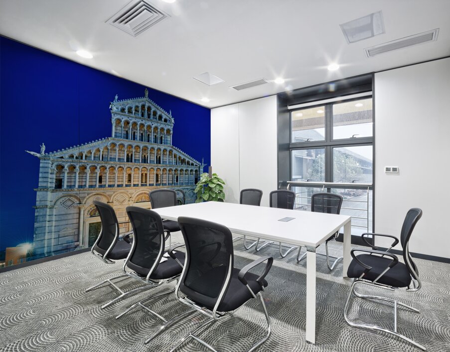Pisa Tuscany Italy. Piazza dei Miracoli Square of Miracles. The Cathedral at sunset Wall Printing