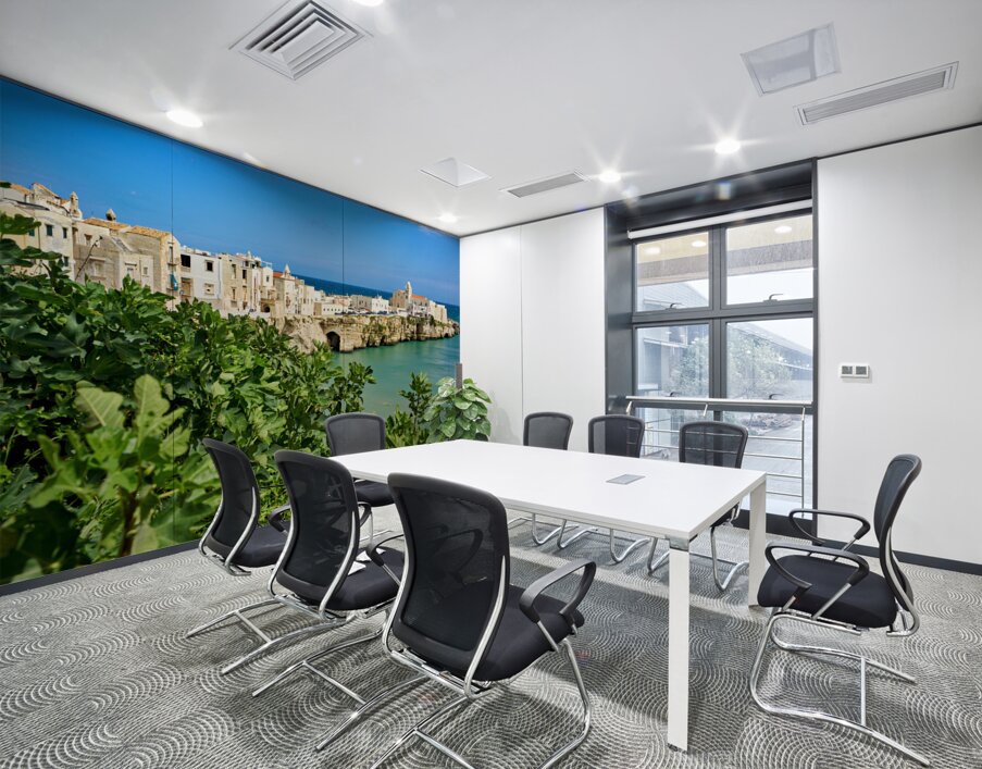 Vieste Gargano. Apulia Puglia Italy. Cape San Francesco and San Francesco church Wall Printing