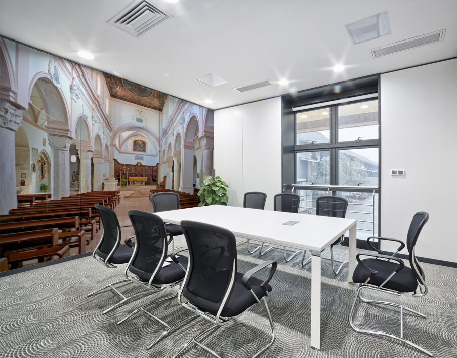 Vieste Gargano. Apulia Puglia Italy. The Cathedral Wall Printing