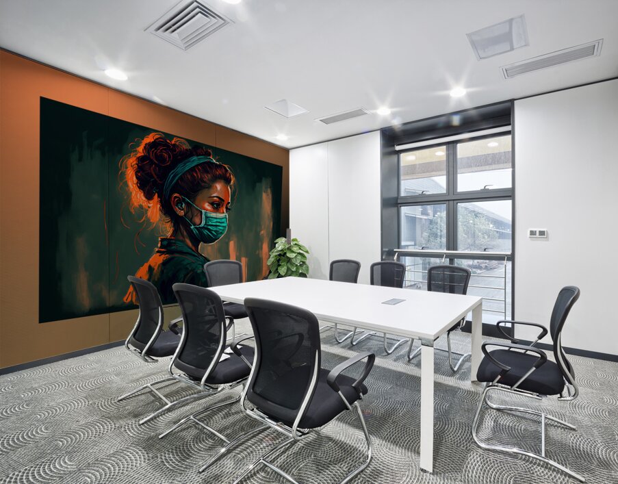 Concerned Nurse   Wall Printing