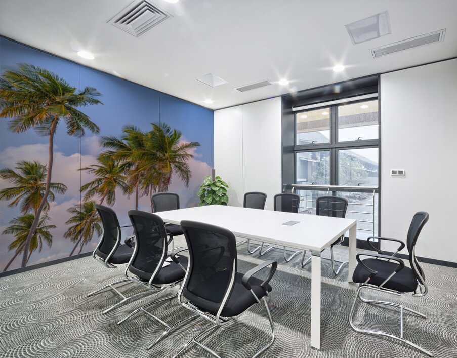 Tropical Palms Evening Wall Printing