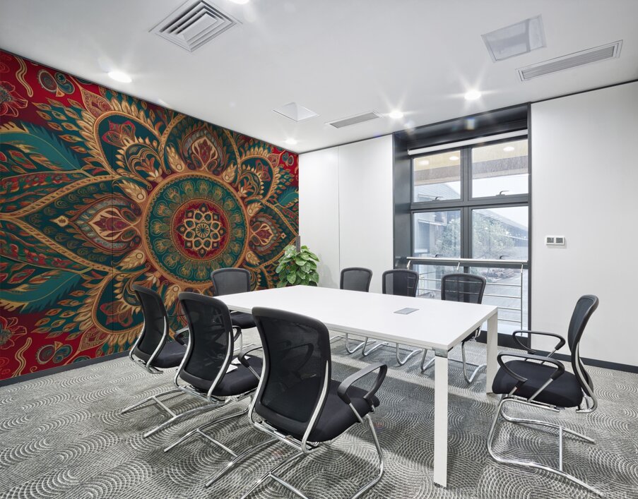 Intricate Traditional Cultural Pattern Design Wall Printing
