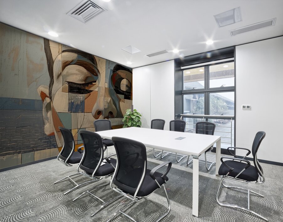 Art abstract  portrait oil painting    chaos 22 4 Wall Printing