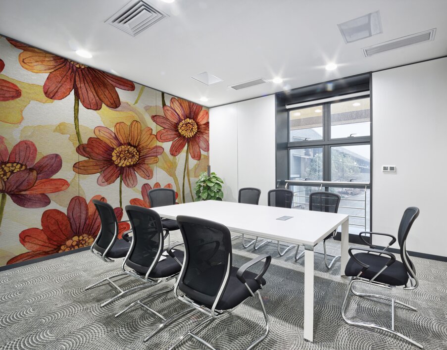 Abstract Flowers Wall Printing