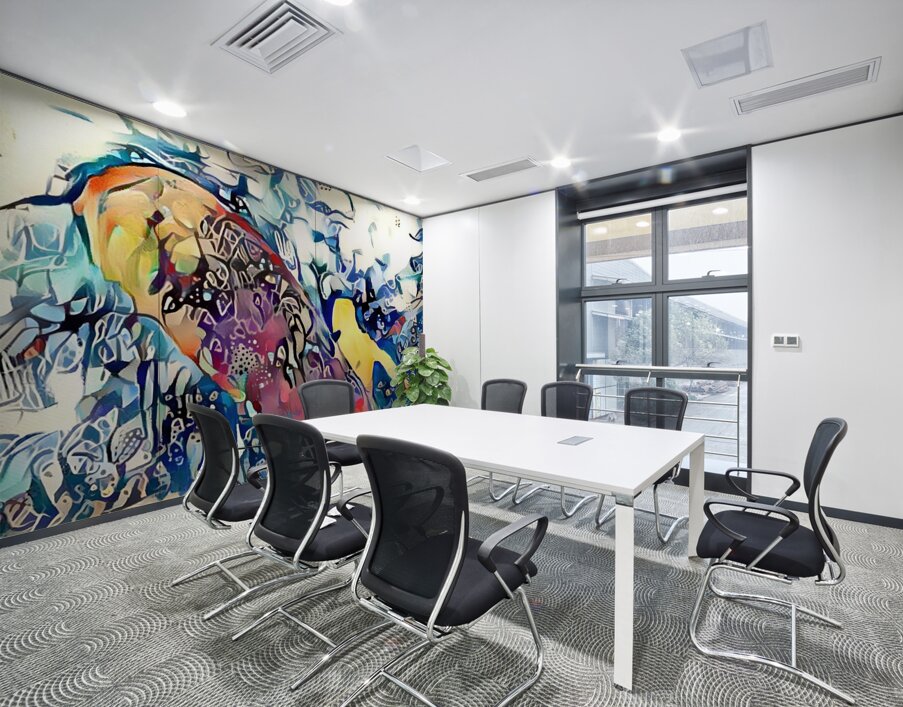 Kaleidoscopic Flow Wall Printing