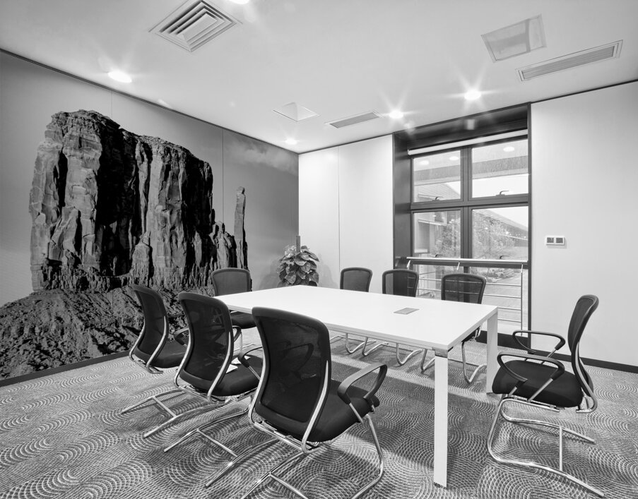 West Mitten Butte Monument Valley Grayscale Wall Printing