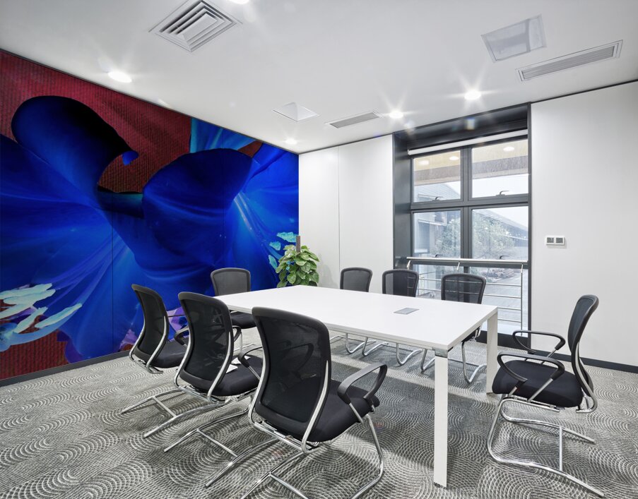  Abstract Colour Popping Lilies Wall Printing