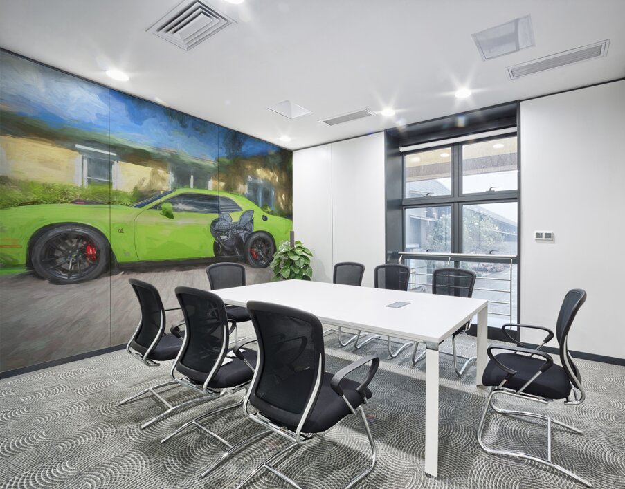 2020 Green Dodge Challenger Hemi RT Shaker X2 8 Wall Printing