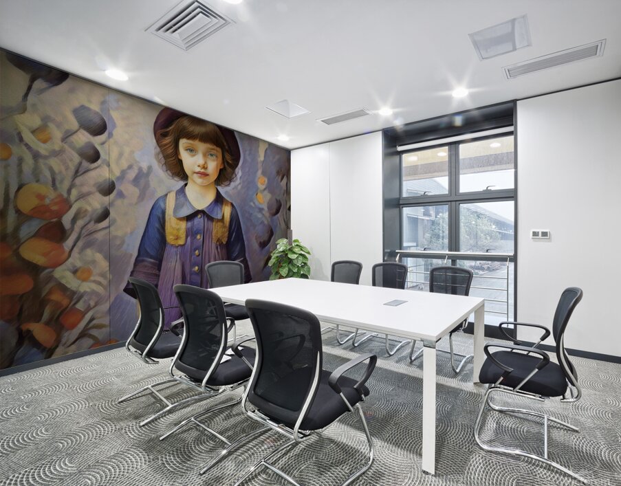 0894 .Sunday In the Garden Wall Printing