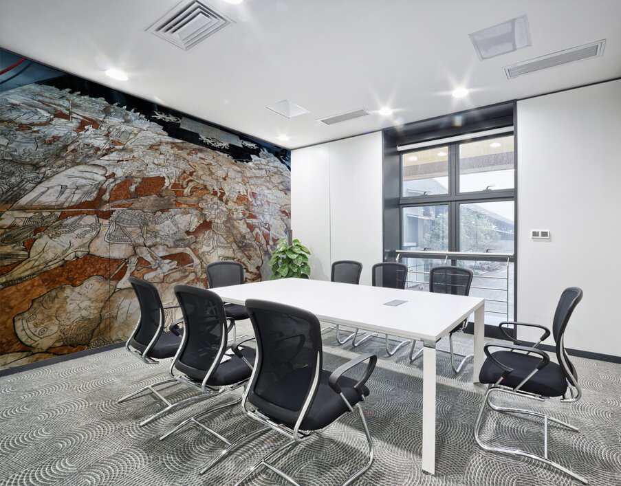 Siena Tuscany Italy. The marble mosaic floor inside the Cathedral Wall Printing