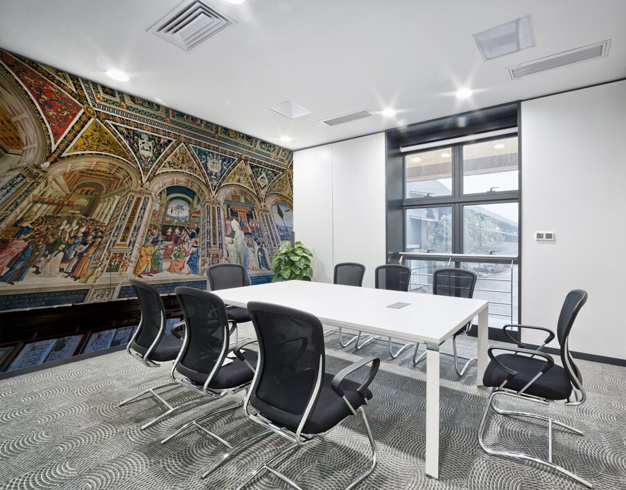 Siena Tuscany Italy. The Cathedral. Piccolomini Library with frescoes by Pinturicchio Wall Printing