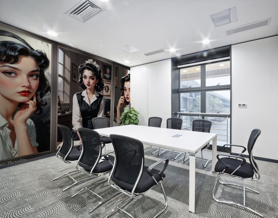 The Nostalgic Grace And Elegance Of A Young Woman Captivating AI Concept Art by Xzendor7 Wall Printing