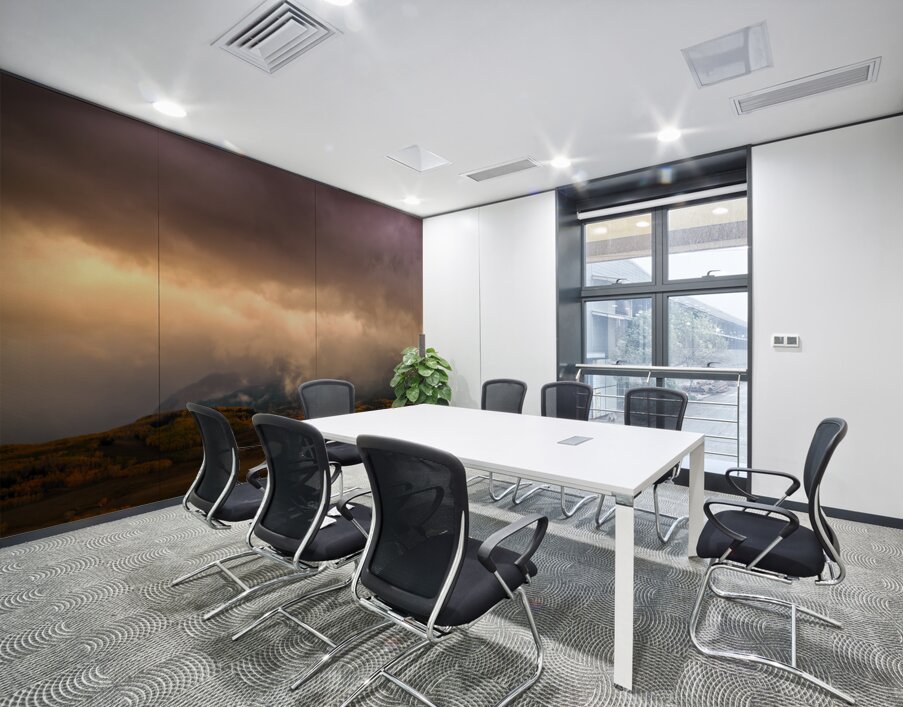 Meandering Sunset Mountain Illuminations  Wall Printing