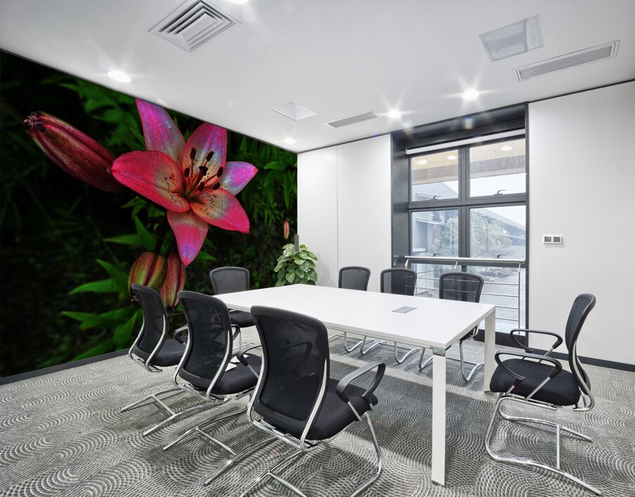 Vibrant Lilies  Wall Printing