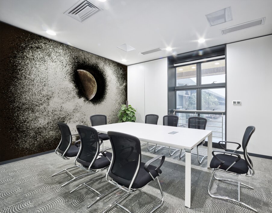 Darker Disintegrating Moon Wall Printing