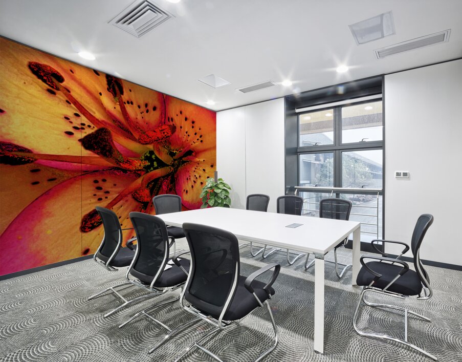 Abstract Close Up Lily Flower Wall Printing