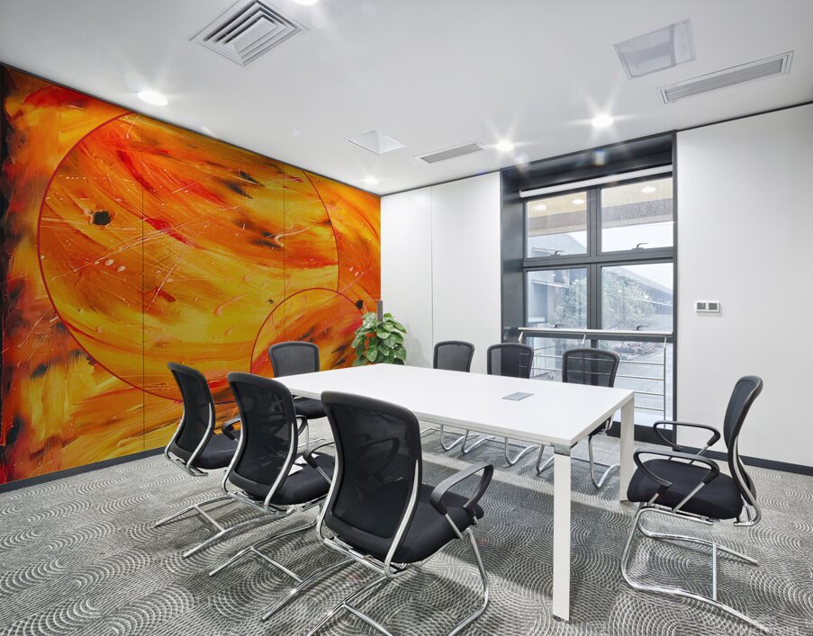 A Painted Orbit Wall Printing