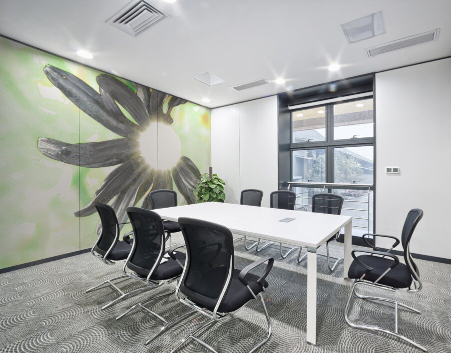  Abstract Daisy Sunbeam Wall Printing