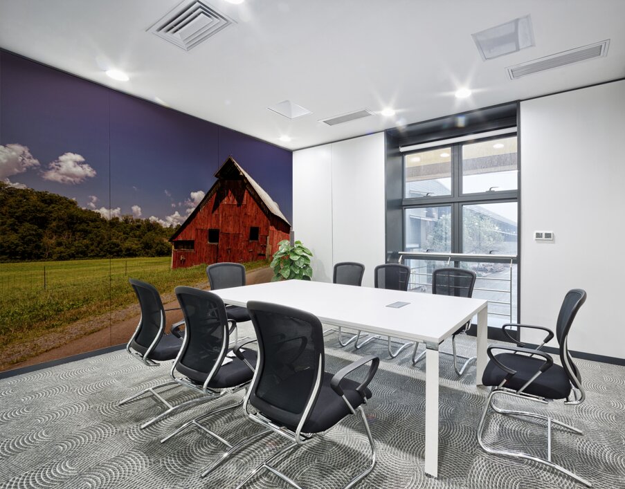 Old West Virginia Red Barn Wall Printing