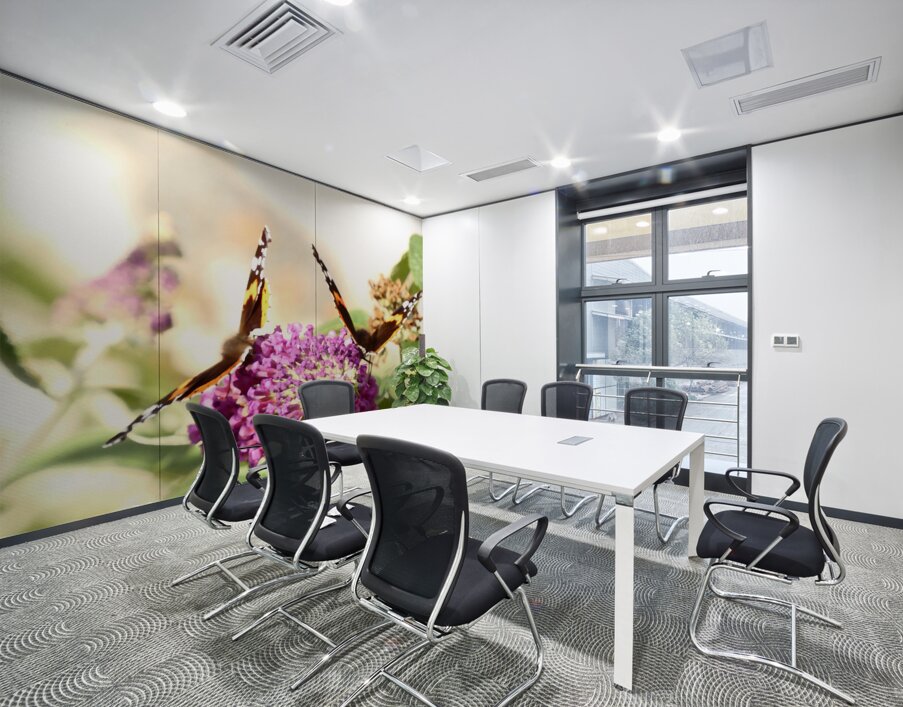 Two Butterflies on Buddleia Flowers Wall Printing
