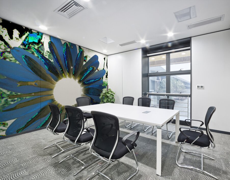 Cool Abstract Daisy Flower Wall Printing