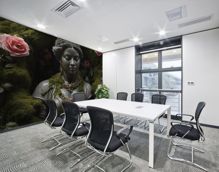 Rose in her garden Wall Printing