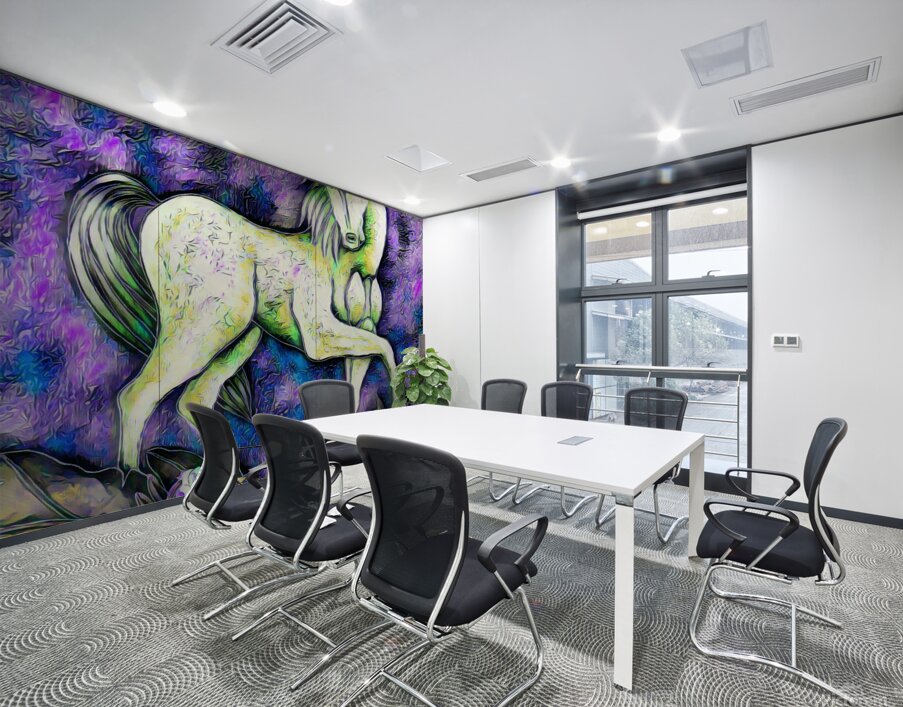 wild white dig oil Wall Printing