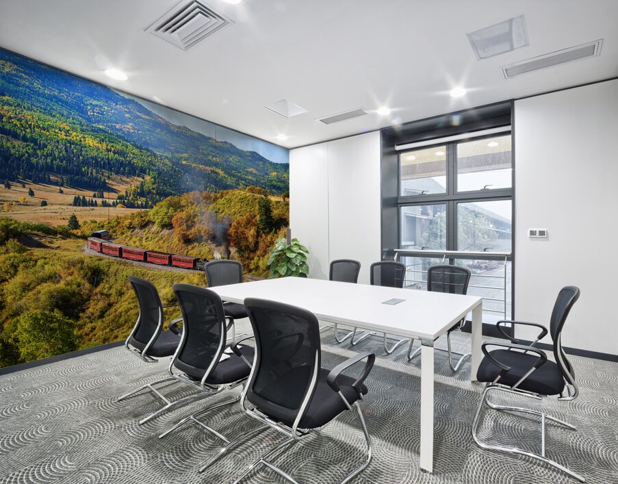 Rounding the Bend Wall Printing