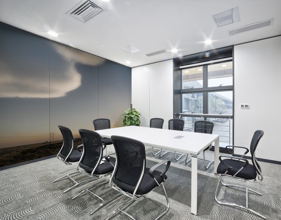 Sunset over US Route 70 Wall Printing