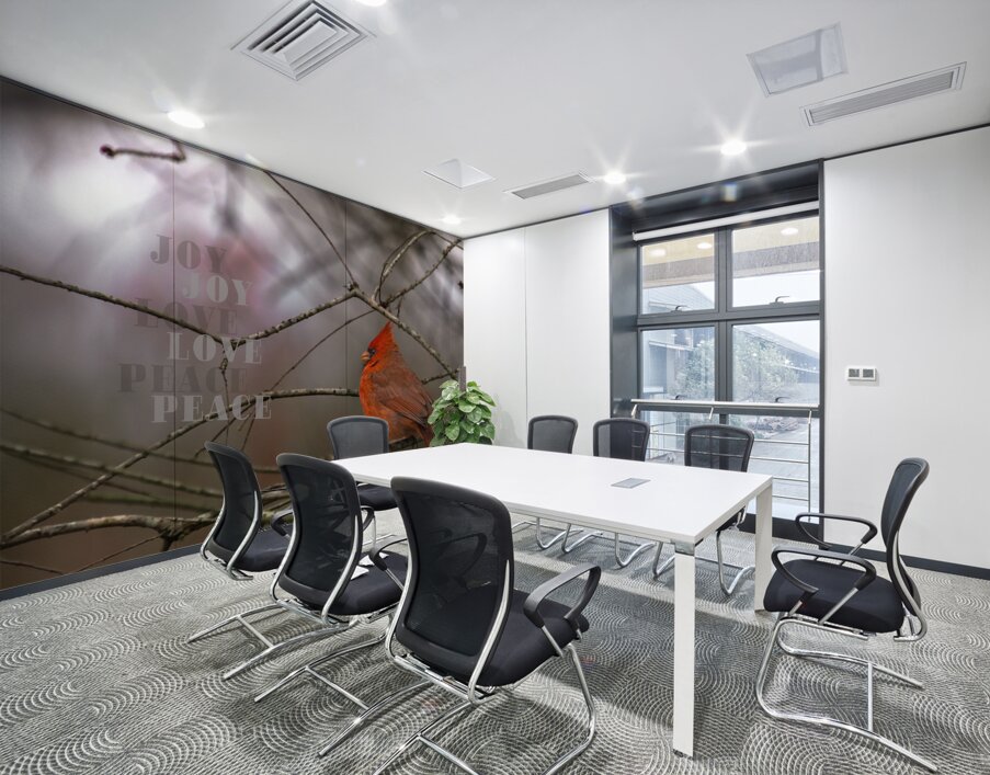 Red Cardinal Bird Joy Love Peace Wall Printing