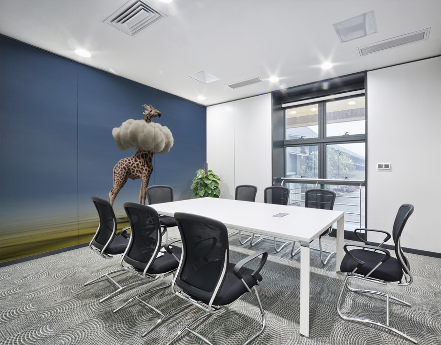 Trapeze Artists with Unusual Trapeze Wall Printing